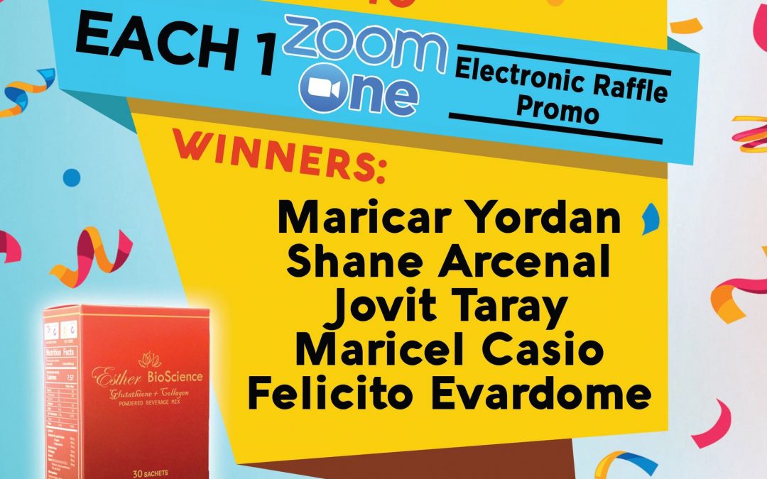 Congratulations to the winners of week 1 (April 19 to  April 23, 2021) of our Each One Zoom One Promo winners!