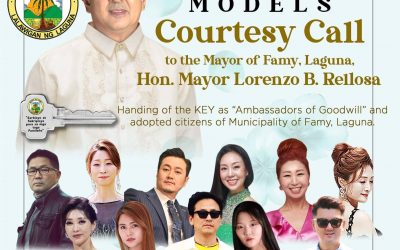 Lueur Lauren K-TOP Models are busier than ever as they will have a Photo/Videoshoot event on Friday, July 29, 2022, at the Talampas Farm, Lumban, Laguna, and a COURTESY CALL at Famy Laguna with our very own LLIC President/CEO & now Famy, Laguna’s Hon. Mayor Lorenzo B. Rellosa. Here, our K-TOP Models will also be recognized as the Ambassadors of Goodwill and Adopted Citizens of the Municipality of Famy Laguna.