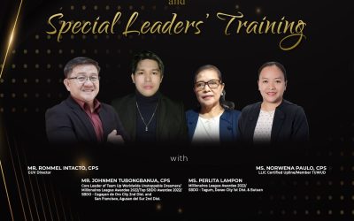 “LLIC BLACK TIE EVENT” Corporate Business Gathering on July 15, 2023, 2PM  and Special Leaders’ Training on the following day at Carmen Hall, Almont Inland Resort and Hotel, Butuan City with GUV Director Rommel Intacto, SBDO of Tagum, Davao City District 1 and Butuan City, Ms. Perlita Lampon and Mr. Erwin Lampon, Upline and TUWUD Member Ms. Norwena Paulo and SBDO of  Agusan del Sur District 2 and ?Cagayan de Oro City District 2, Misamis Oriental, Mr. Johnmen Tubongbanua.