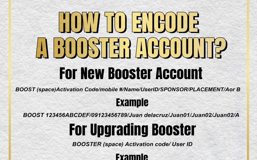 How to encode a booster account